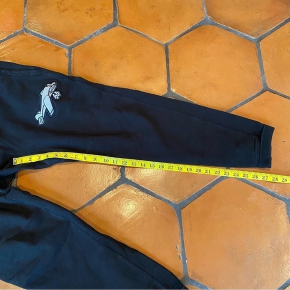 Womens Logo Airplane Patch Jogger Sweatpants Black Medium M Made In USA - Picture 7 of 8
